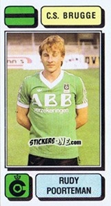 Sticker Rudy Poorteman - Football Belgium 1982-1983 - Panini