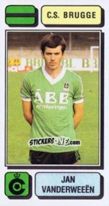 Sticker Jan Vanderweeën - Football Belgium 1982-1983 - Panini