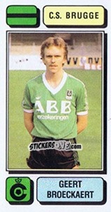 Cromo Geert Broeckaert - Football Belgium 1982-1983 - Panini