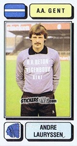 Sticker Andre Lauryssen - Football Belgium 1982-1983 - Panini