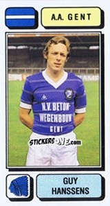 Figurina Guy Hanssens - Football Belgium 1982-1983 - Panini