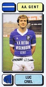 Sticker Luc Criel - Football Belgium 1982-1983 - Panini