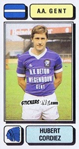 Sticker Hubert Cordiez - Football Belgium 1982-1983 - Panini