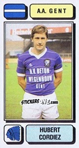 Sticker Hubert Cordiez - Football Belgium 1982-1983 n. 121 - Panini