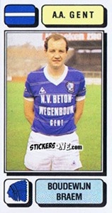 Sticker Boudewijn Braem - Football Belgium 1982-1983 - Panini