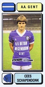Sticker Cees Schapendonk - Football Belgium 1982-1983 - Panini