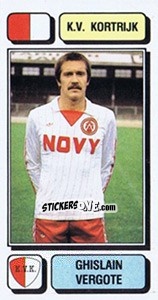 Cromo Ghislain Vergote - Football Belgium 1982-1983 - Panini