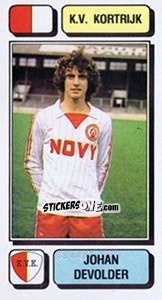 Sticker Johan Devolder - Football Belgium 1982-1983 - Panini