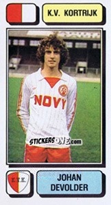 Sticker Johan Devolder - Football Belgium 1982-1983 n. 139 - Panini