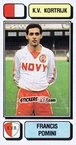 Sticker Francis Pomini - Football Belgium 1982-1983 - Panini