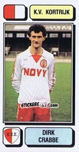 Sticker Dirk Crabbe - Football Belgium 1982-1983 - Panini