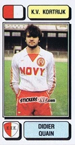 Figurina Didier Quain - Football Belgium 1982-1983 - Panini