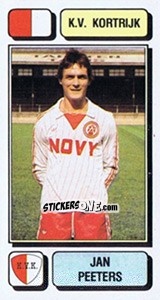 Figurina Jan Peeters - Football Belgium 1982-1983 - Panini
