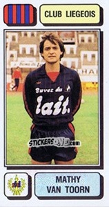 Sticker Mathy van Toorn - Football Belgium 1982-1983 n. 154 - Panini