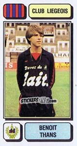 Cromo Benoit Thans - Football Belgium 1982-1983 - Panini