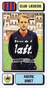 Sticker Andre Binet - Football Belgium 1982-1983 n. 163 - Panini