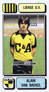 Sticker Alain van Baekel - Football Belgium 1982-1983 n. 184 - Panini