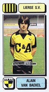 Cromo Alain van Baekel - Football Belgium 1982-1983 - Panini