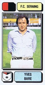 Sticker Yves Bare - Football Belgium 1982-1983 - Panini