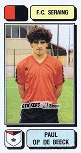 Sticker Paul op de Beeck - Football Belgium 1982-1983 - Panini