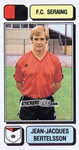 Figurina Jean-Jacques Bertelsson - Football Belgium 1982-1983 - Panini