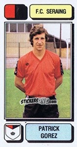 Sticker Patrick Gorez - Football Belgium 1982-1983 - Panini
