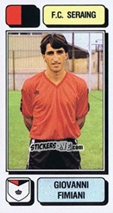 Sticker Giovanni Fimiani - Football Belgium 1982-1983 - Panini