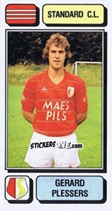 Sticker Gerard Plessers - Football Belgium 1982-1983 - Panini