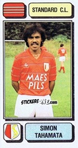 Sticker Simon Tahamata - Football Belgium 1982-1983 - Panini