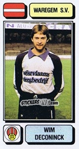Figurina Wim Deconinck - Football Belgium 1982-1983 - Panini
