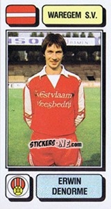 Sticker Erwin Denorme - Football Belgium 1982-1983 n. 282 - Panini