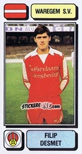 Figurina Filip Desmet - Football Belgium 1982-1983 - Panini