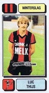 Figurina Luc Thijs - Football Belgium 1982-1983 - Panini