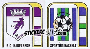 Sticker R.C. Harelbeke - Sporting Hasselt - Football Belgium 1982-1983 n. 348 - Panini