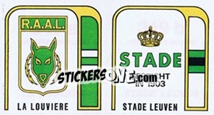 Cromo La Louviere - Stade Leuven - Football Belgium 1982-1983 - Panini