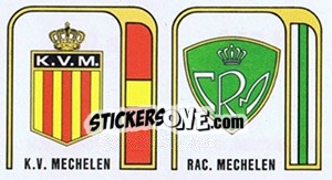 Sticker K.V. Mechelen - Rac. Mechelen - Football Belgium 1982-1983 n. 350 - Panini