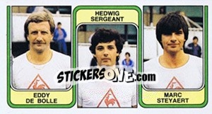 Sticker Eddy de Bolle / Hedwig Sergeant / Marc Steyaert - Football Belgium 1982-1983 - Panini