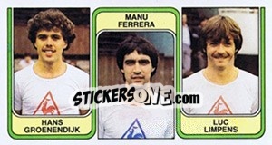 Sticker Hans Groenendijk / Manu Ferrera / Luc Limpens - Football Belgium 1982-1983 n. 356 - Panini