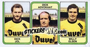 Sticker Dick Jol / Dick Advocaat / Willy Elsen - Football Belgium 1982-1983 - Panini