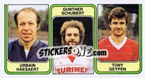 Sticker Urbain Haesaert / Gunther Schubert / Tony Geypen - Football Belgium 1982-1983 n. 363 - Panini