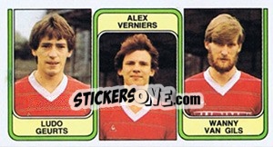 Sticker Ludo Geurts / Alex Verniers / Wanny van Gils - Football Belgium 1982-1983 n. 365 - Panini