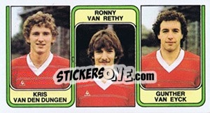 Sticker Kris van den Dungen / Ronny van Rethy / Gunter van Eyck - Football Belgium 1982-1983 - Panini