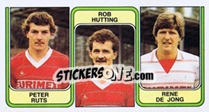 Sticker Peter Ruts / Rob Hutting / Rene de Jong - Football Belgium 1982-1983 - Panini