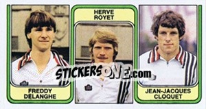 Sticker Freddy Delanghe / Herve Royet / Jean-Jacques Cloquet - Football Belgium 1982-1983 n. 374 - Panini