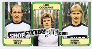 Sticker Pierre Geys / Luc Coomans / Benny Rener - Football Belgium 1982-1983 n. 378 - Panini