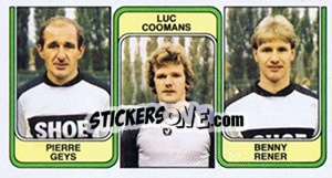 Sticker Pierre Geys / Luc Coomans / Benny Rener - Football Belgium 1982-1983 - Panini