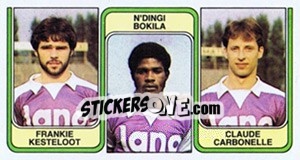 Sticker Frankie Kesteloot / N'Dingi Bokila / Claude Carbonelle - Football Belgium 1982-1983 n. 386 - Panini
