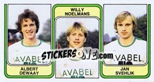 Sticker Albert Dewaay / Willy Noelmans / Jan Svehlik - Football Belgium 1982-1983 n. 390 - Panini