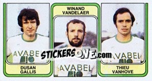 Sticker Dusan Gallis / Winand Vandelaer / Thieu Vanhove - Football Belgium 1982-1983 - Panini