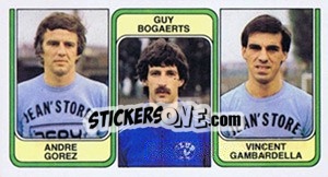 Sticker Andre Gorez / Guy Bogaerts / Vincent Gambardella - Football Belgium 1982-1983 n. 393 - Panini
